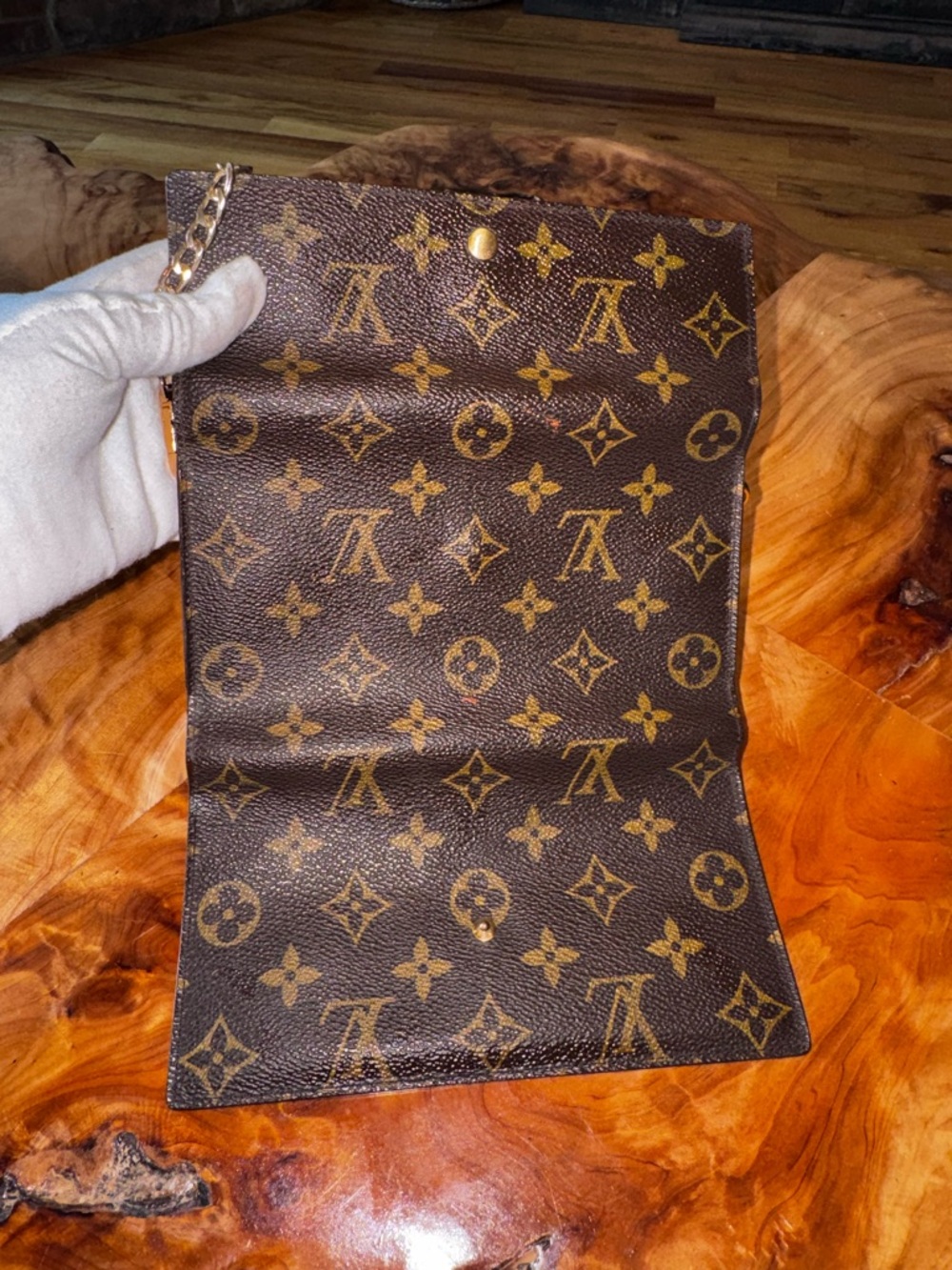 Louis Vuitton monogram vintage international trifled wallet,long brown converted - Picture 11 of 17